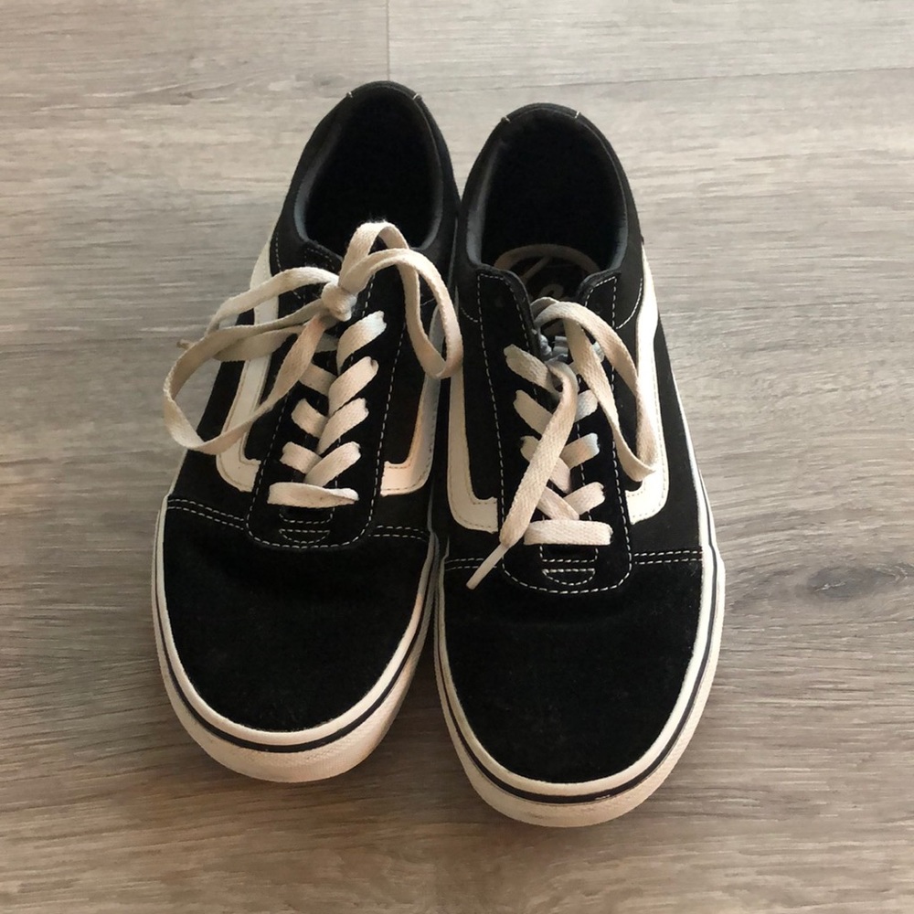 Black and white vans